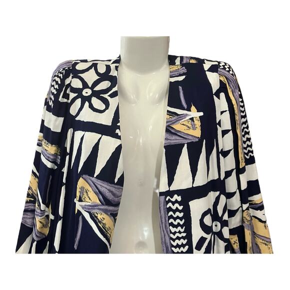 Peri Petites Women's Artsy Long Sleeve Open Front Blazer | Size 8 VINTAGE 80s - Picture 5 of 10